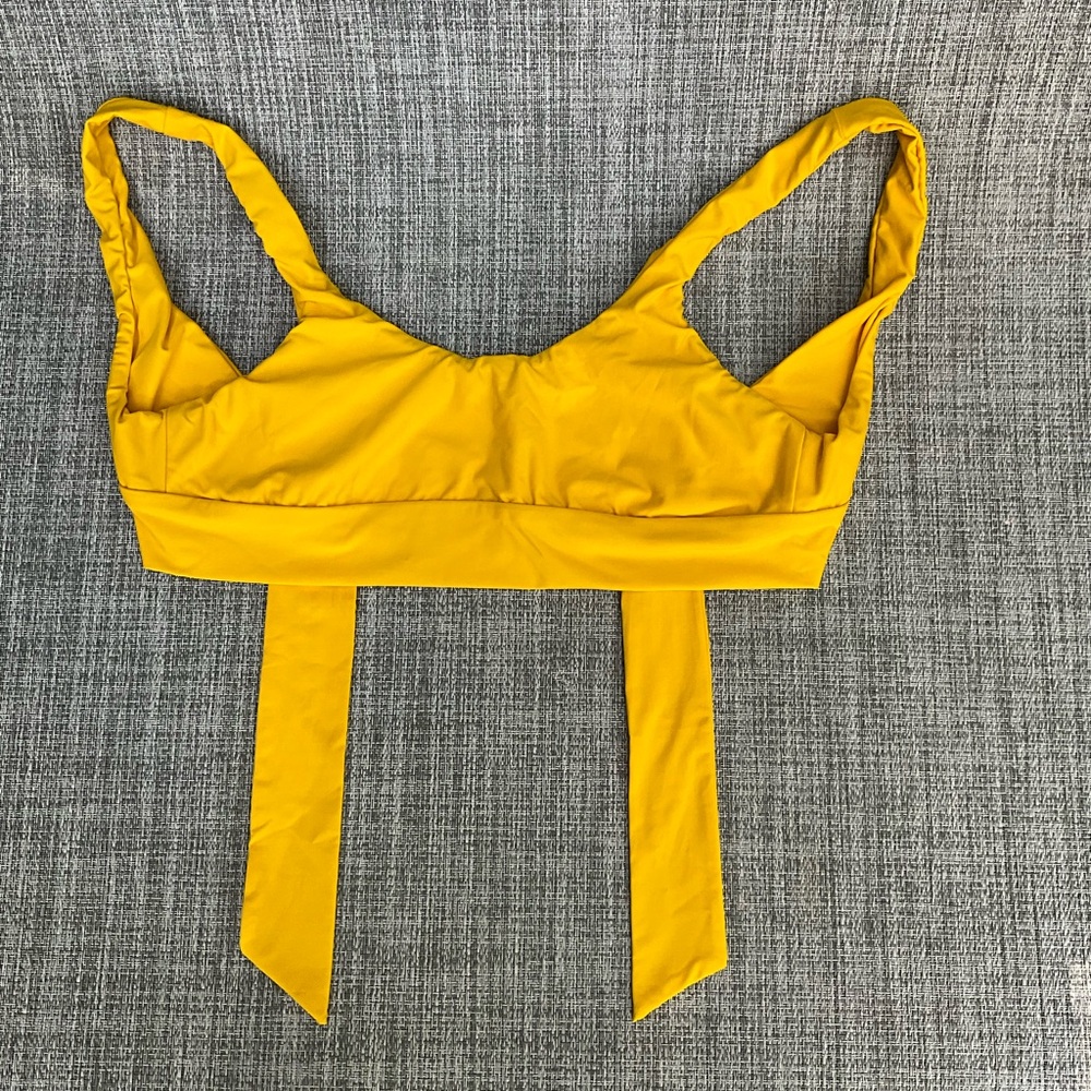 Revly Sport Yellow Tie-Back Bikini Top
